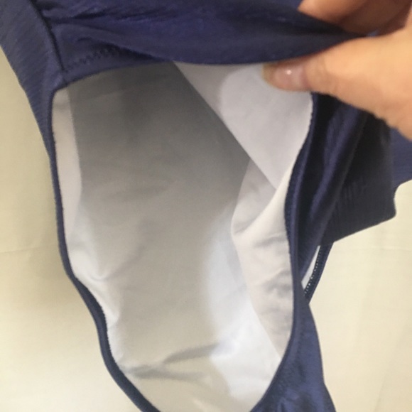 Cupshe one shoulder navy blue swimsuit - Picture 2 of 5